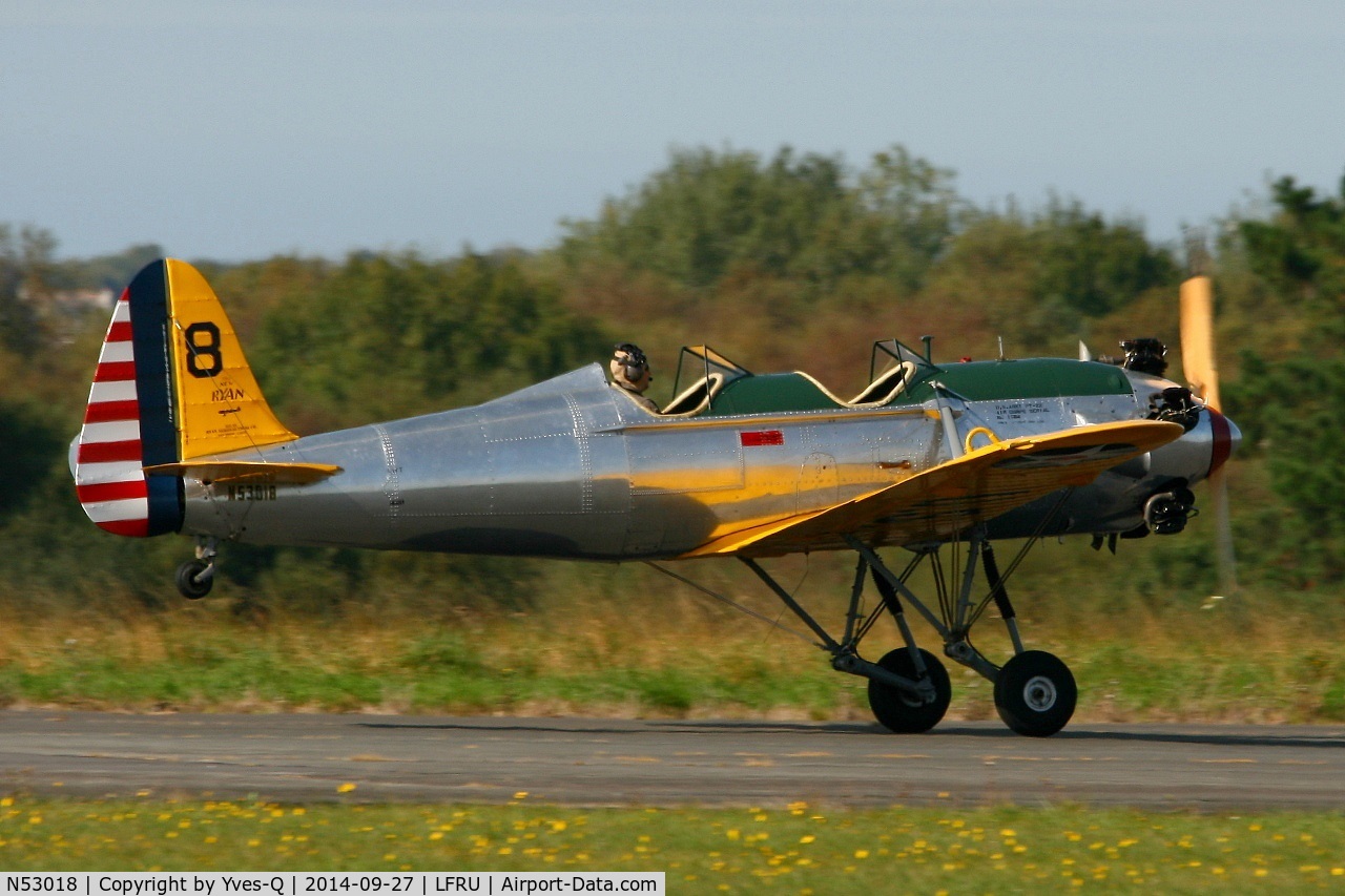 N53018, 1941 Ryan Aeronautical ST3KR C/N 1164, Ryan Aeronautical ST3KR, Take off rwy 05, Morlaix-Ploujean airport (LFRU-MXN) air show in september 2014