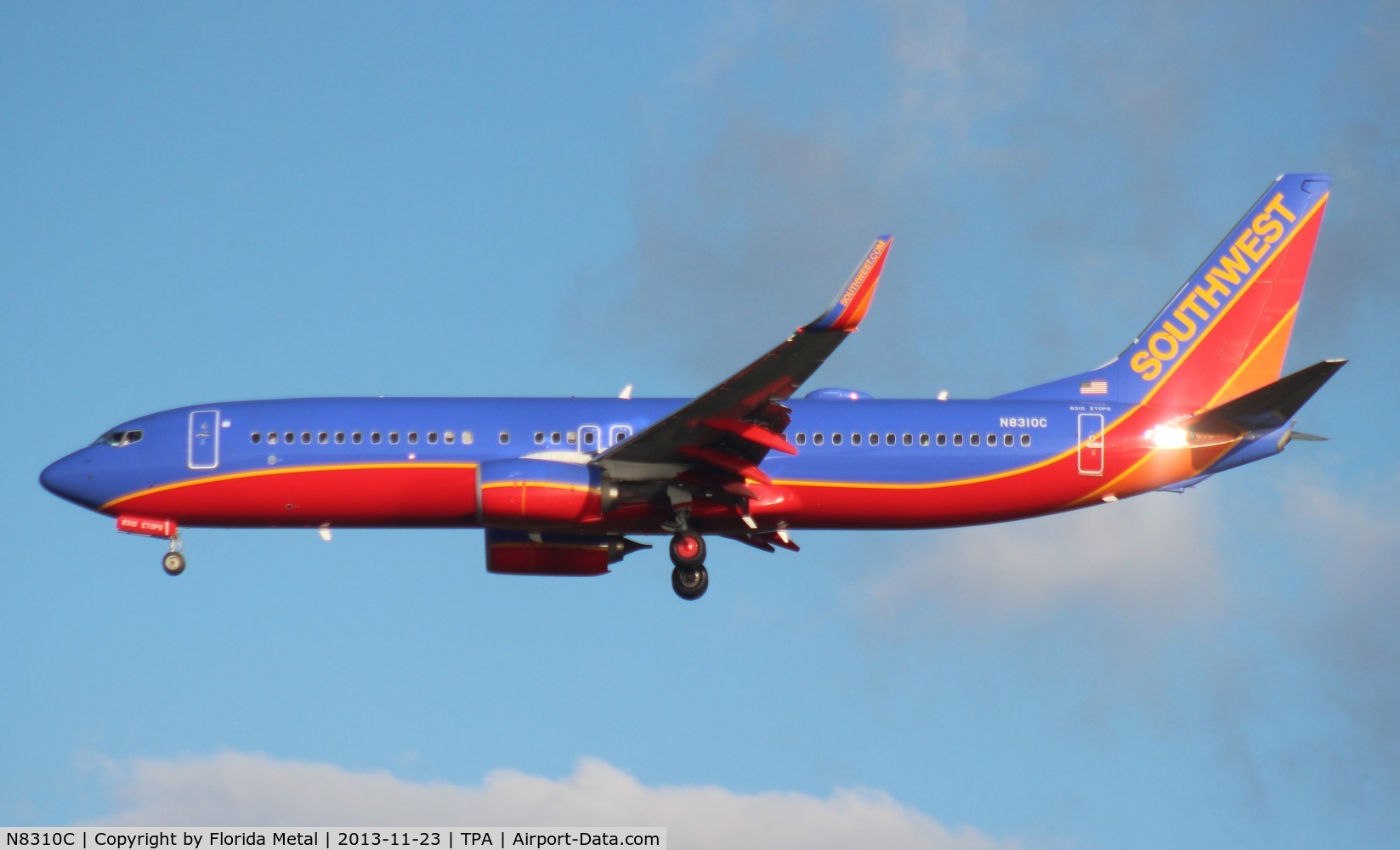 N8310C, 2012 Boeing 737-8H4 C/N 38807, Southwest 737-800