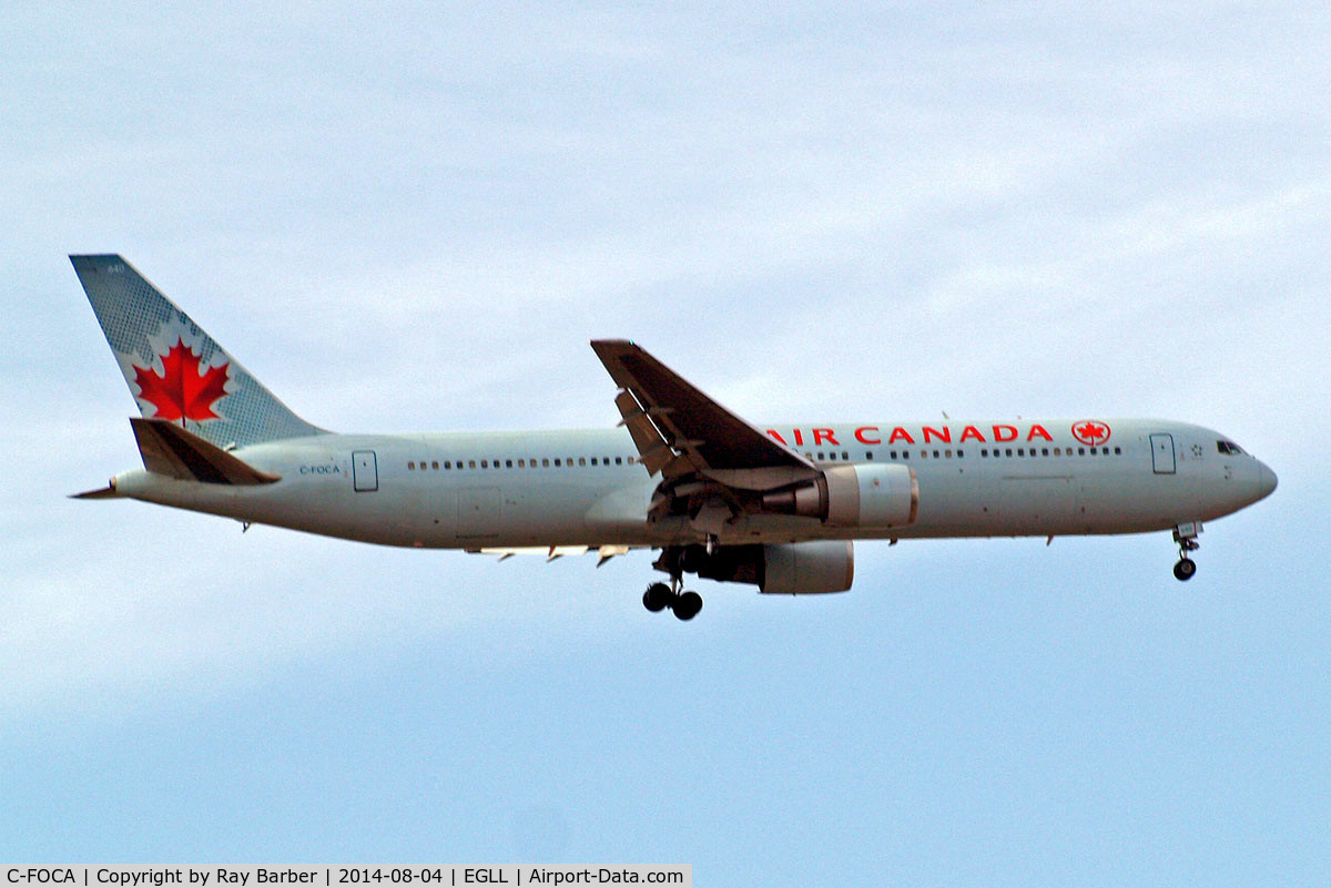 C-FOCA, 1990 Boeing 767-375/ER C/N 24575, Boeing 767-375ER [24575] (Air Canada) Home~G 04/08/2014. On approach 27L.