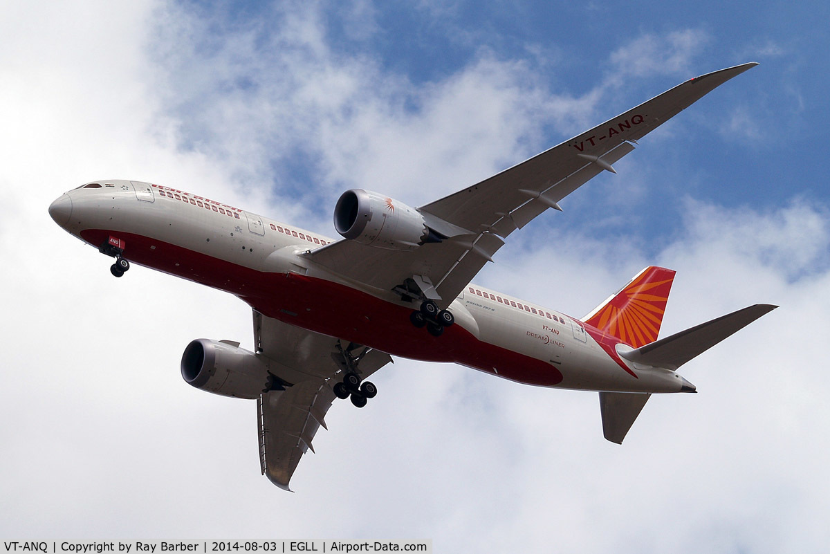 VT-ANQ, 2014 Boeing 787-8 Dreamliner C/N 36288, Boeing 787-8 Dreamliner [36288] (Air India) Home~G 03/08/2014. On approach 27R.