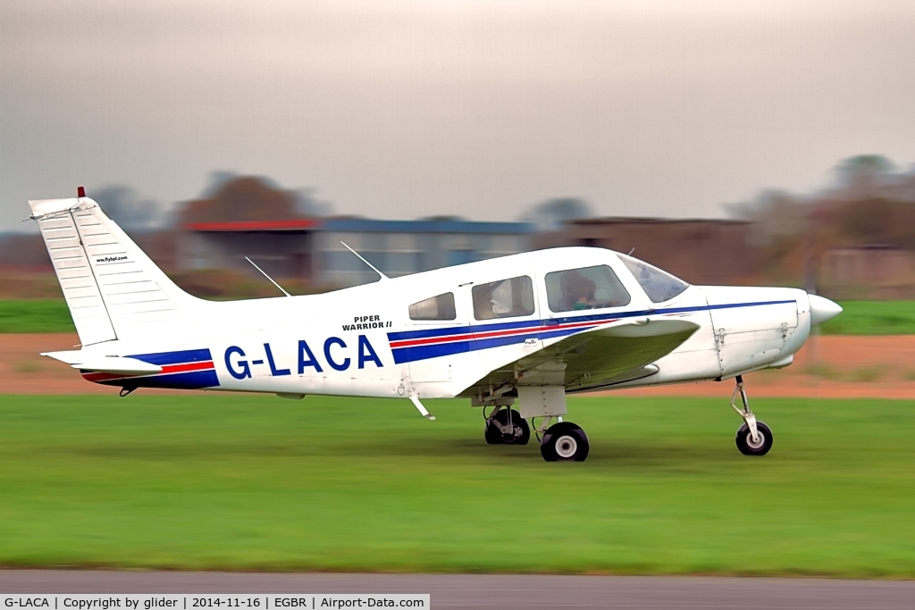 G-LACA, 1978 Piper PA-28-161 Cherokee Warrior II C/N 28-7816036, About to rotate