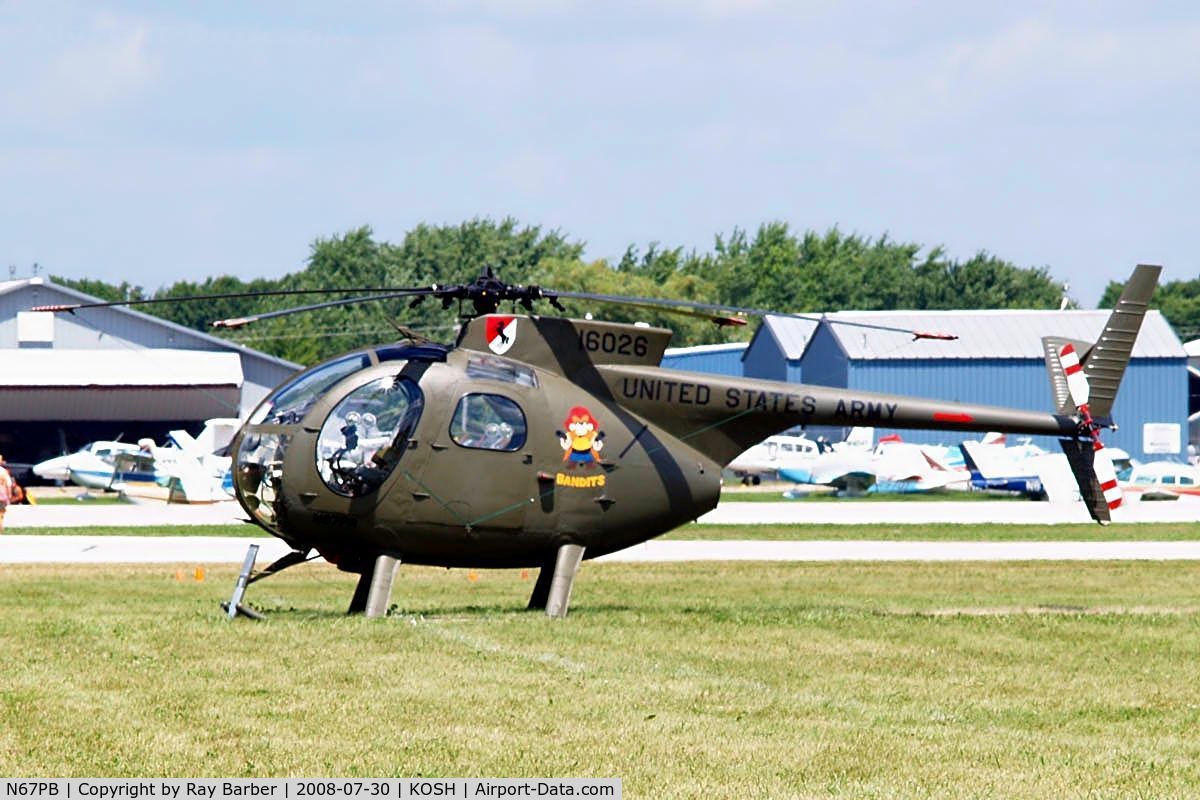 N67PB, 1968 Hughes OH-6A Cayuse C/N 480411, Hughes OH-6A Cayuse [0411] Oshkosh-Wittman Regional~N 30/07/2008