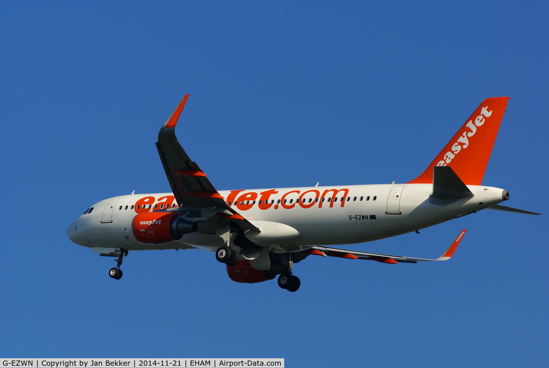 G-EZWN, 2013 Airbus A320-214 C/N 5757, Just after take off from the Polderbaan at Schiphol