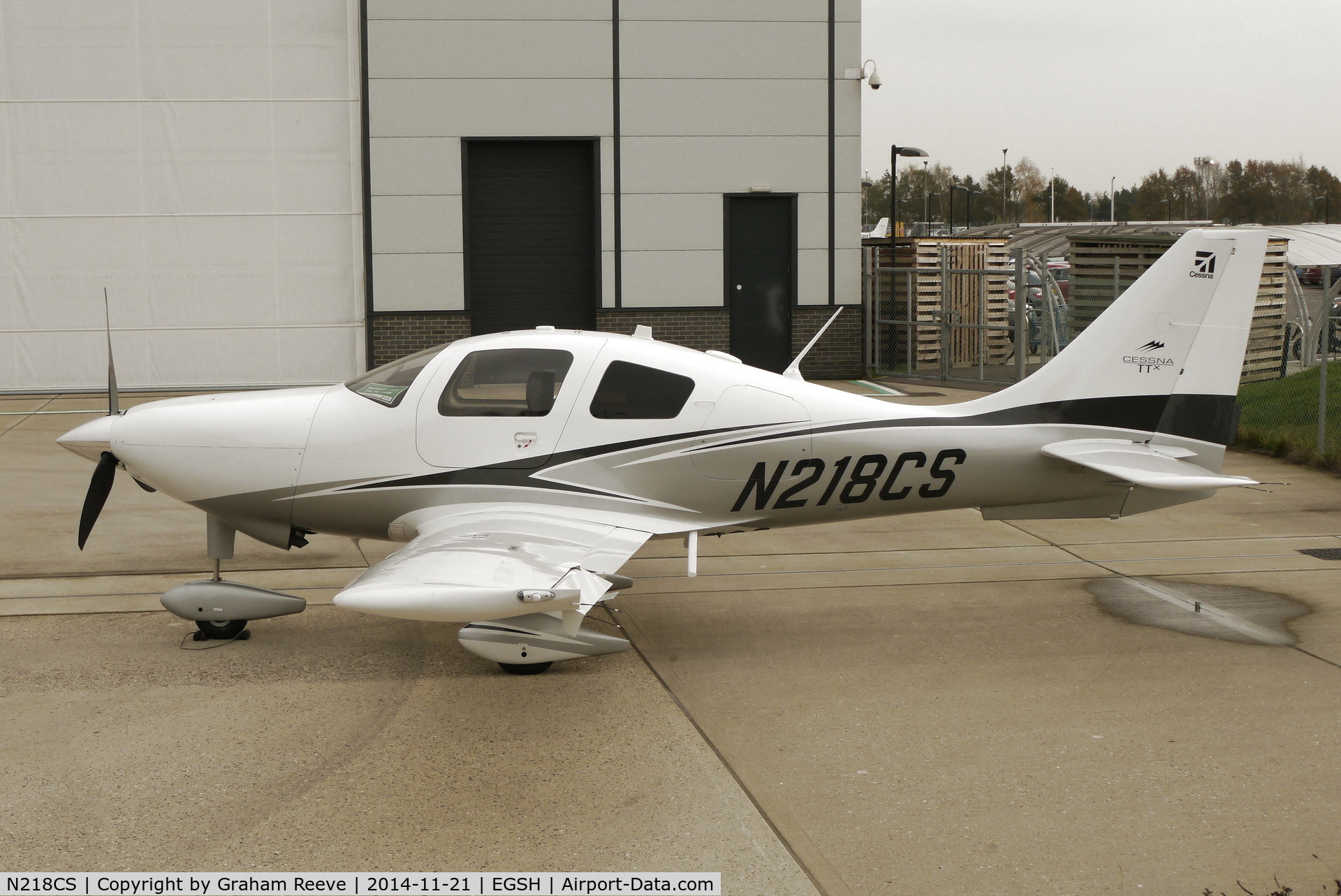 N218CS, 2013 Cessna T240 TTx C/N T24002012, Parked at Norwich.