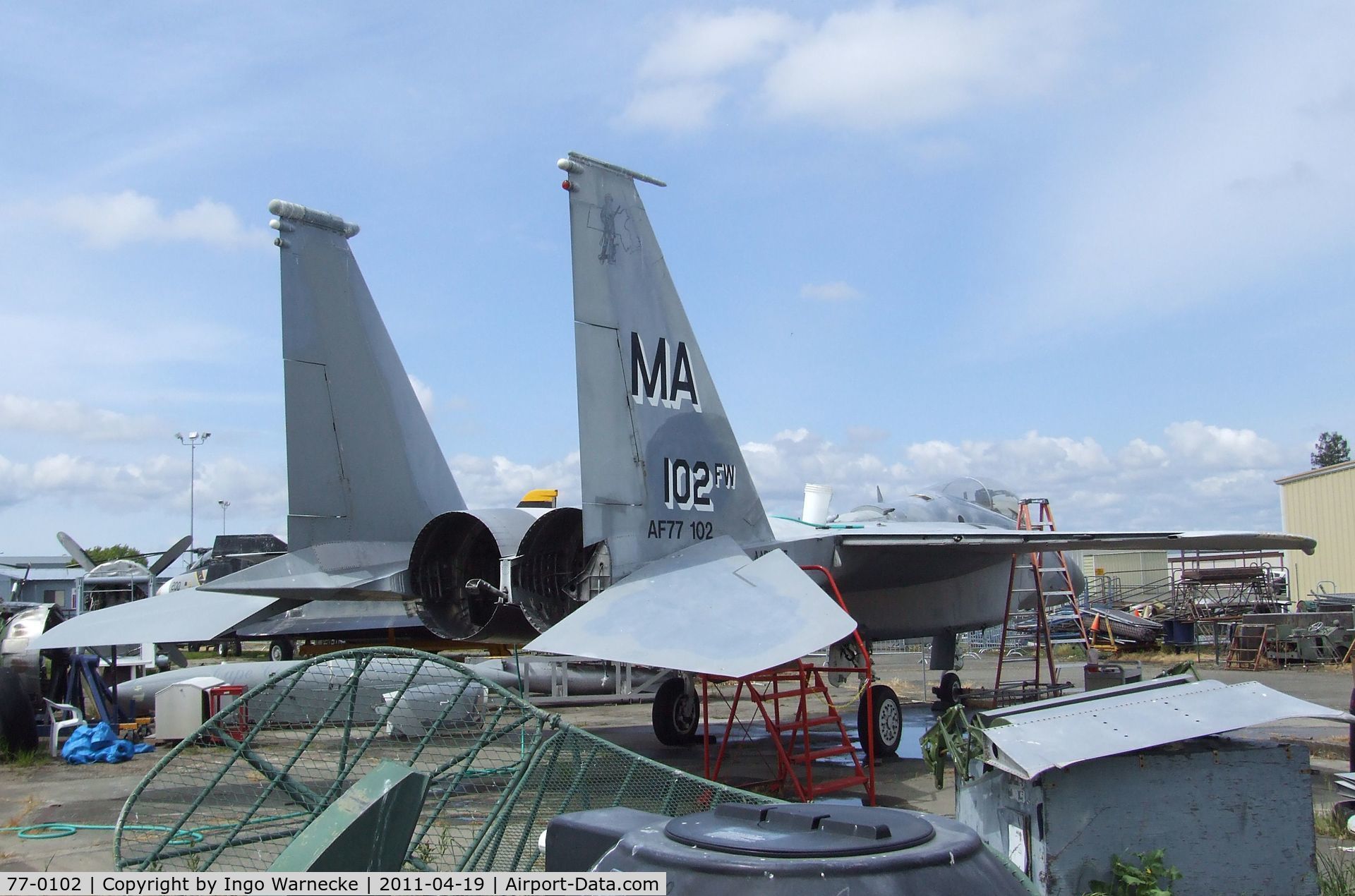 77-0102, 1977 McDonnell Douglas F-15A Eagle C/N 0385/A314, McDonnell Douglas F-15A Eagle at the Pacific Coast Air Museum, Santa Rosa CA