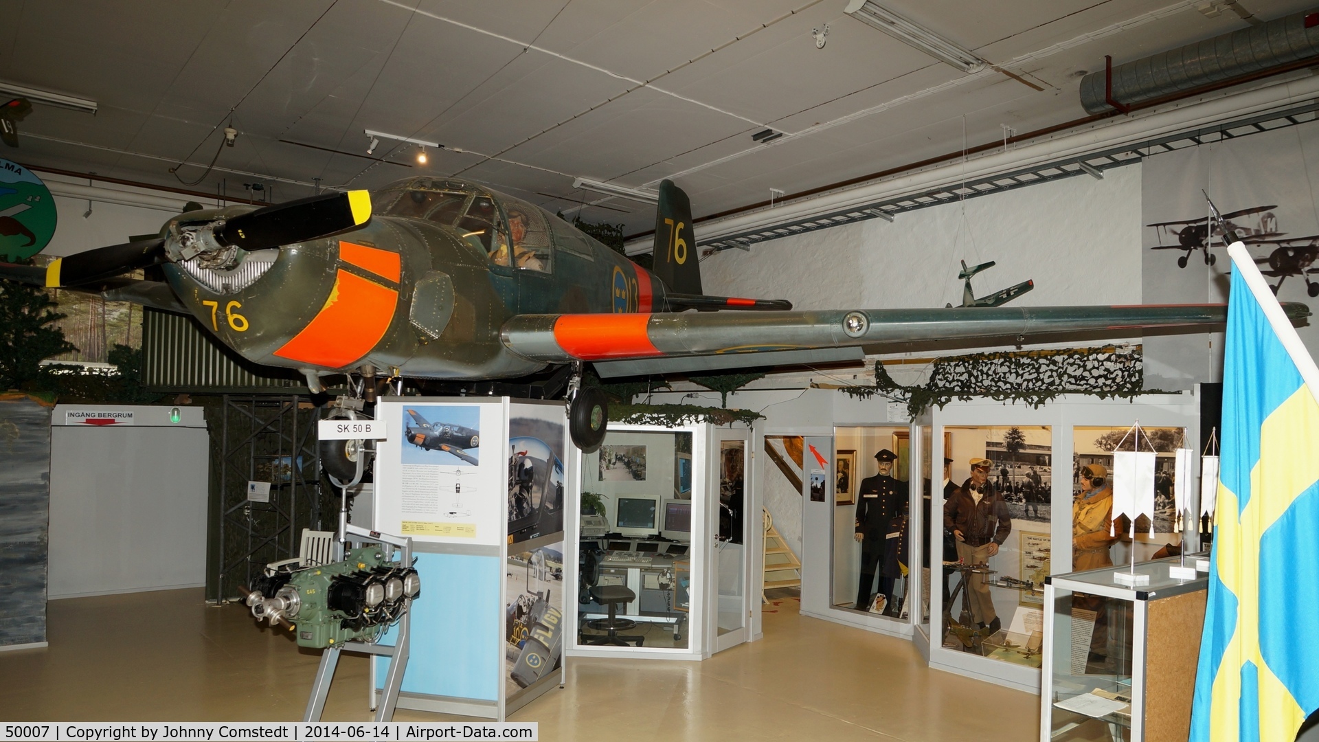50007, Saab Sk.50B Safir C/N 91-207, Sk 50B marked F13-76 in Ängelholm Aviation Museum, Sweden