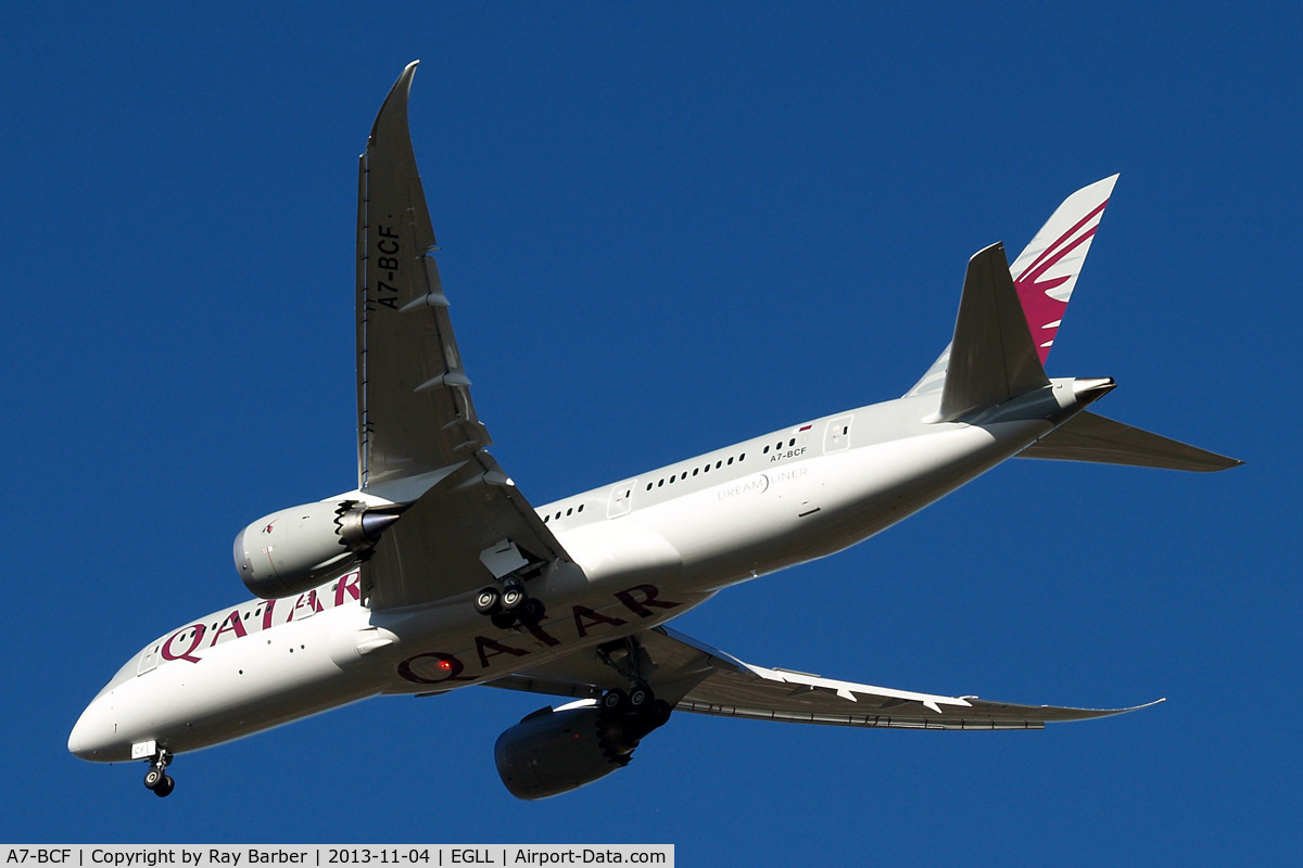 A7-BCF, 2013 Boeing 787-8 Dreamliner C/N 38324, Boeing 787-8 [38324] (Qatar Airways) Home~G 04/11/2013