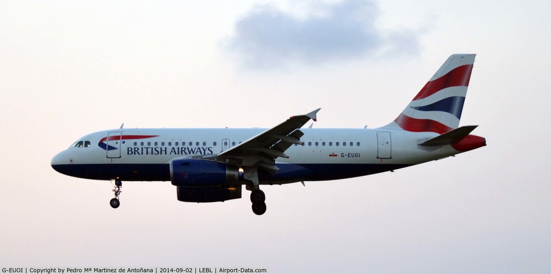 G-EUOI, 2001 Airbus A319-131 C/N 1606, El Prat - Barcelona