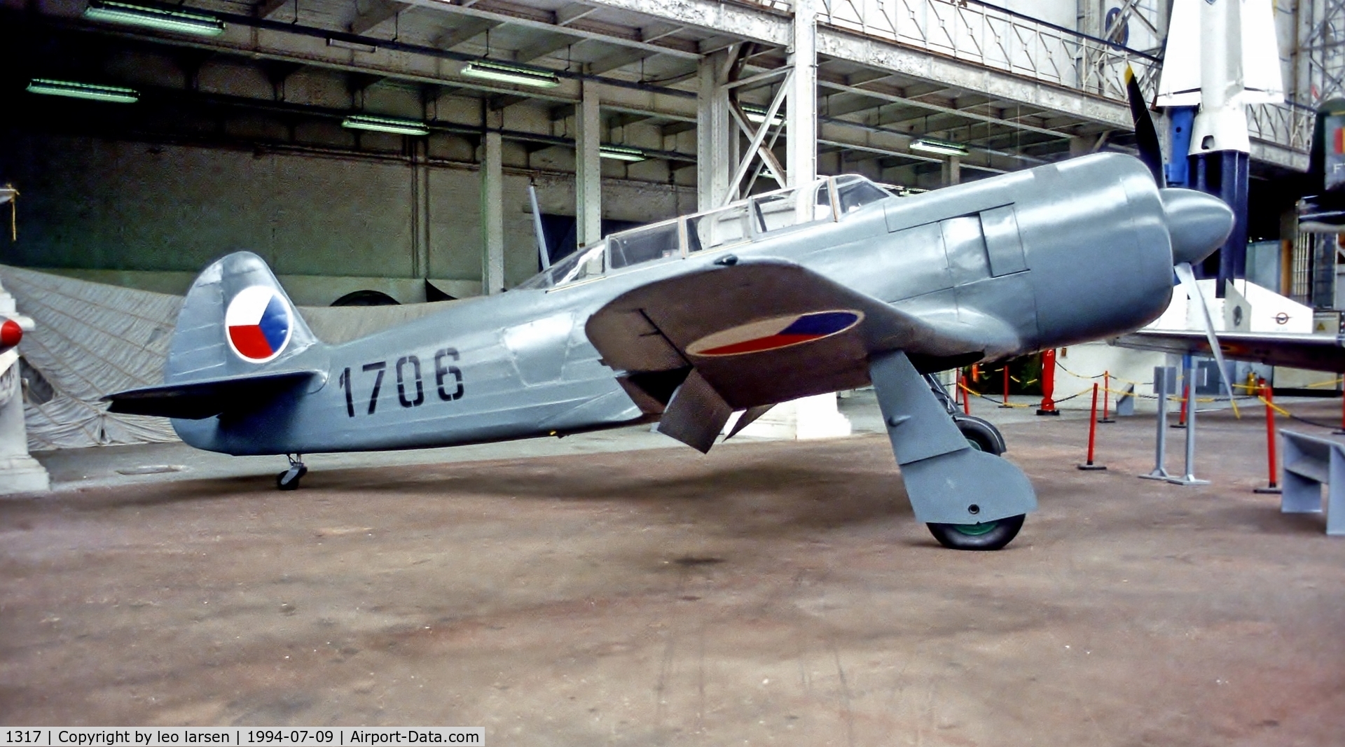 1317, 1948 Let C-11 (Yak-11) C/N 171317, Brussels Air Museum 9.7.94