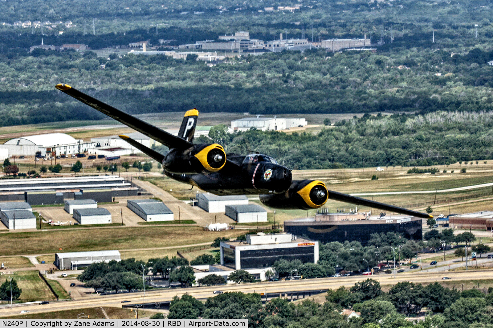 N240P, 1943 Douglas A-26B Invader C/N 7140, Air to air with the A-26 on the way to the 2014 Warbirds on Parade