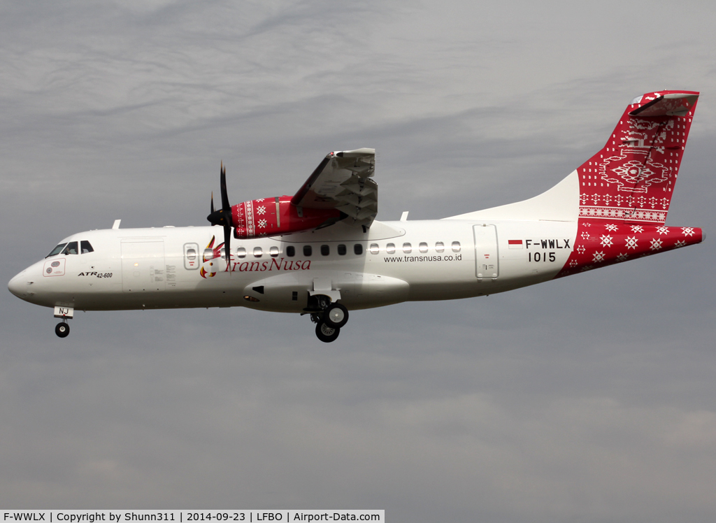 F-WWLX, 2014 ATR 42-600 C/N 1015, C/n 1015 - To be PK-TNJ