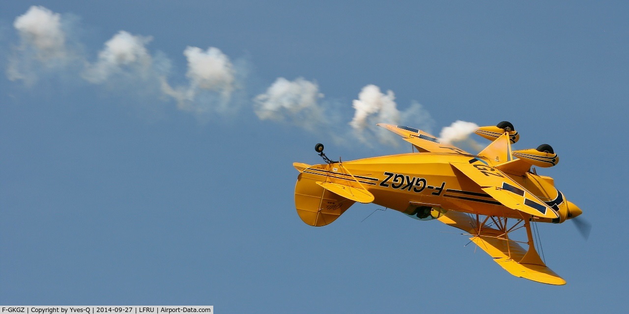 F-GKGZ, 1977 Pitts S-2A Special C/N 2149, Pitts S-2A Special, Solo display, Morlaix-Ploujean airport (LFRU-MXN) air show in september 2014