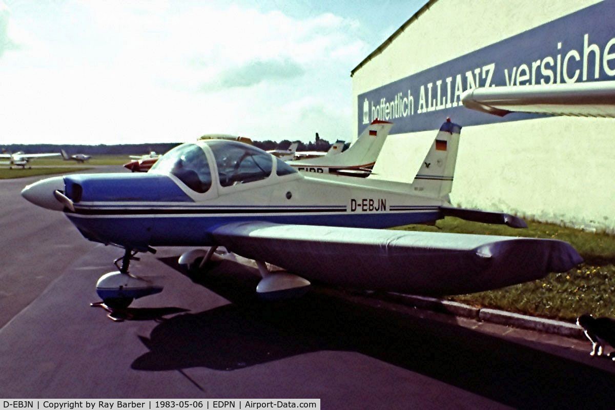 D-EBJN, 1971 Bolkow BO-209 Monsun 150FF C/N 154, D-EBJN   Bolkow Bo.209-150FF Monsun [154] Neubiberg~D 06/05/1983. Wings are covered From a slide.