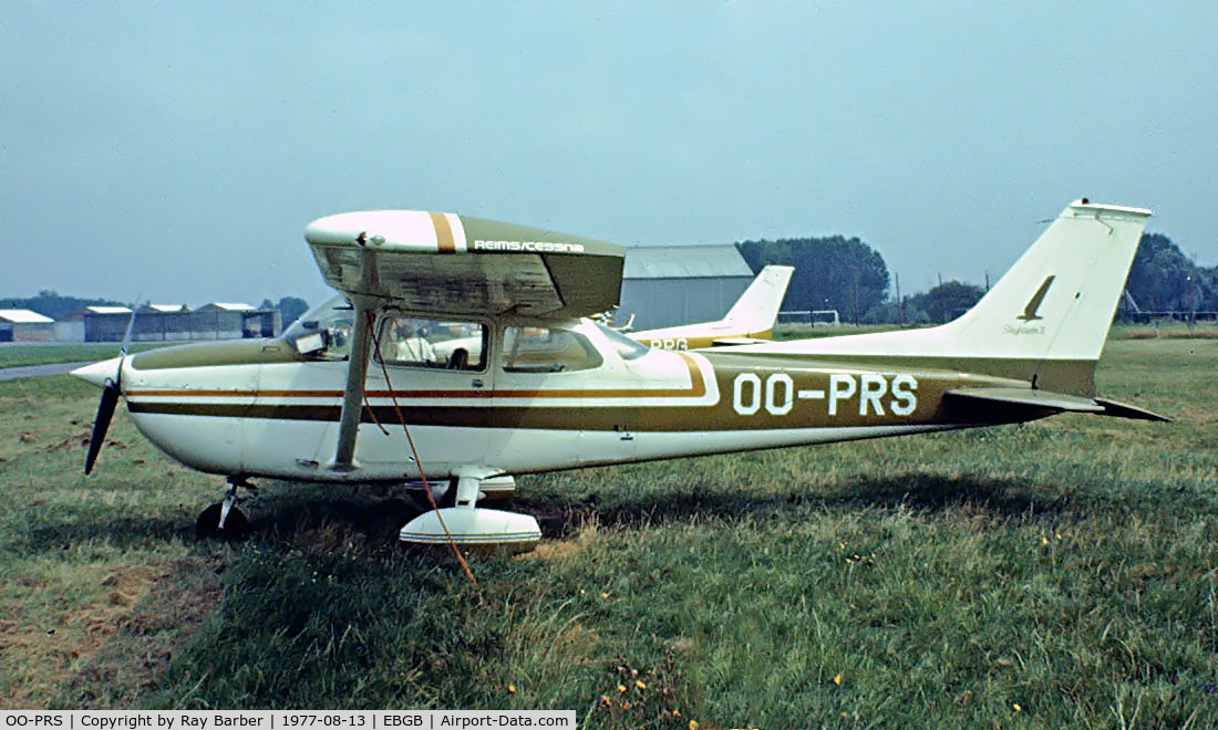 OO-PRS, 1974 Reims F172M II Skyhawk C/N 1044, OO-PRS   R/Cessna F.172M Skyhawk [1044] Grimbergen~OO 13/08/1977. From a slide.
