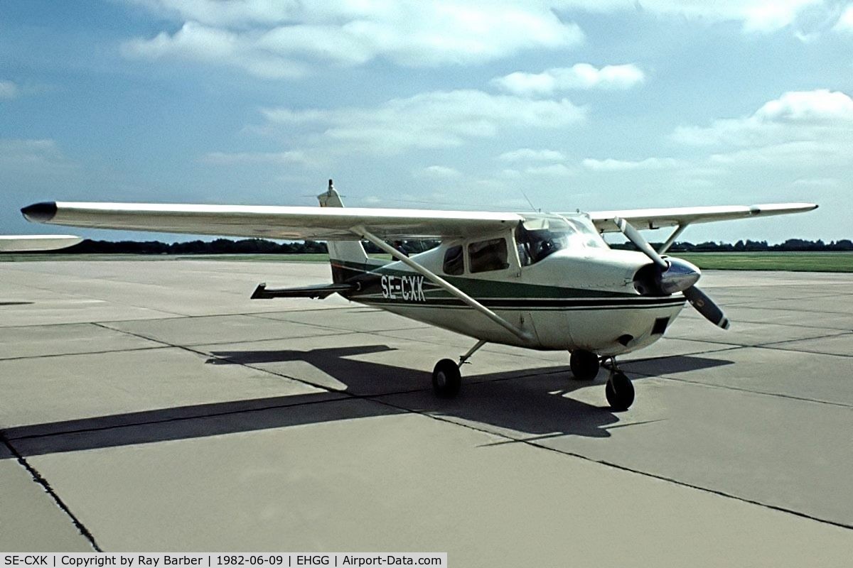 SE-CXK, Cessna 175B Skylark C/N 56888, Cessna 175B Skylark [56888] Groningen-Eelde~PH 09/06/1982. From a slide.