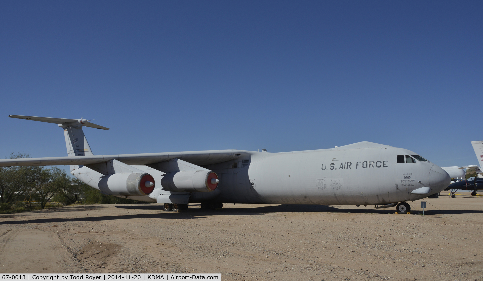 67-0013, Lockheed C-141B Starlifter C/N 300-6264, On display at the Pima Air and Space Museum