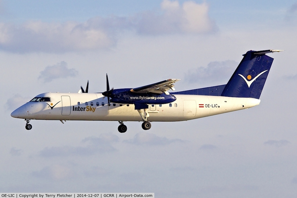 OE-LIC, 1997 De Havilland Canada DHC-8-314 Dash 8 C/N 503, At Lanzarote Airport ( Canary Isles ) in December 2014