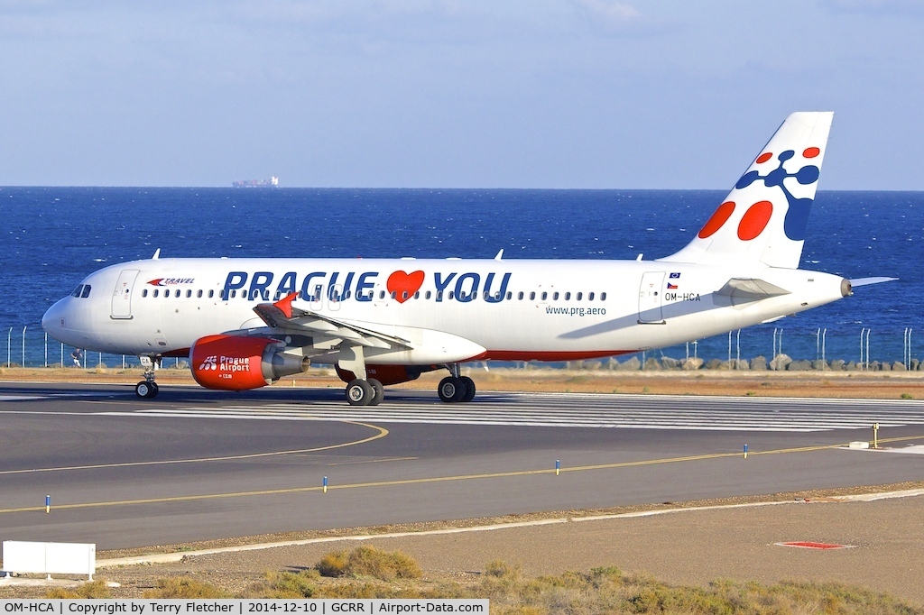 OM-HCA, 2011 Airbus A320-214 C/N 4699, At Lanzarote Airport ( Canary Isles ) in December 2014