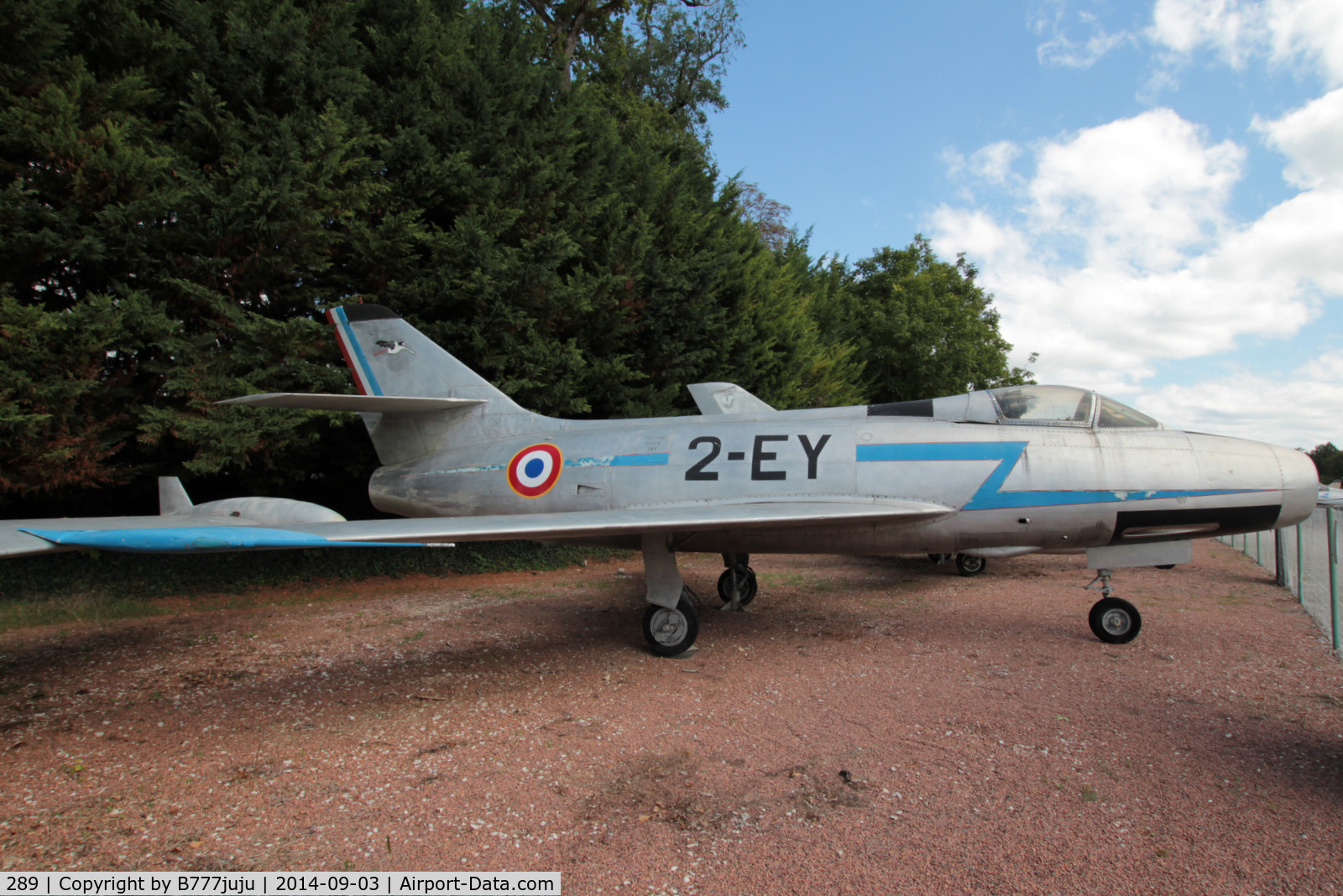 289, Dassault Mystere IVA C/N 289, at Savigny-Les-Beaune Museum.
Original model, the Mystère IVA 2-EY at Le Bourget is n°105