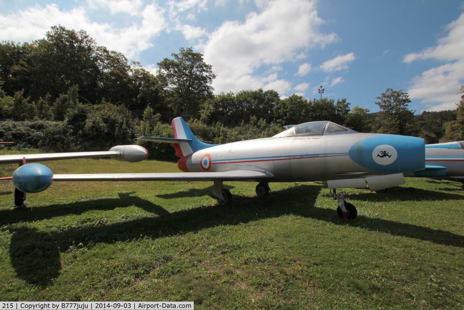 215, Dassault MD-450 Ouragan C/N 215, at Savigny-Les-Beaune Museum peint 251