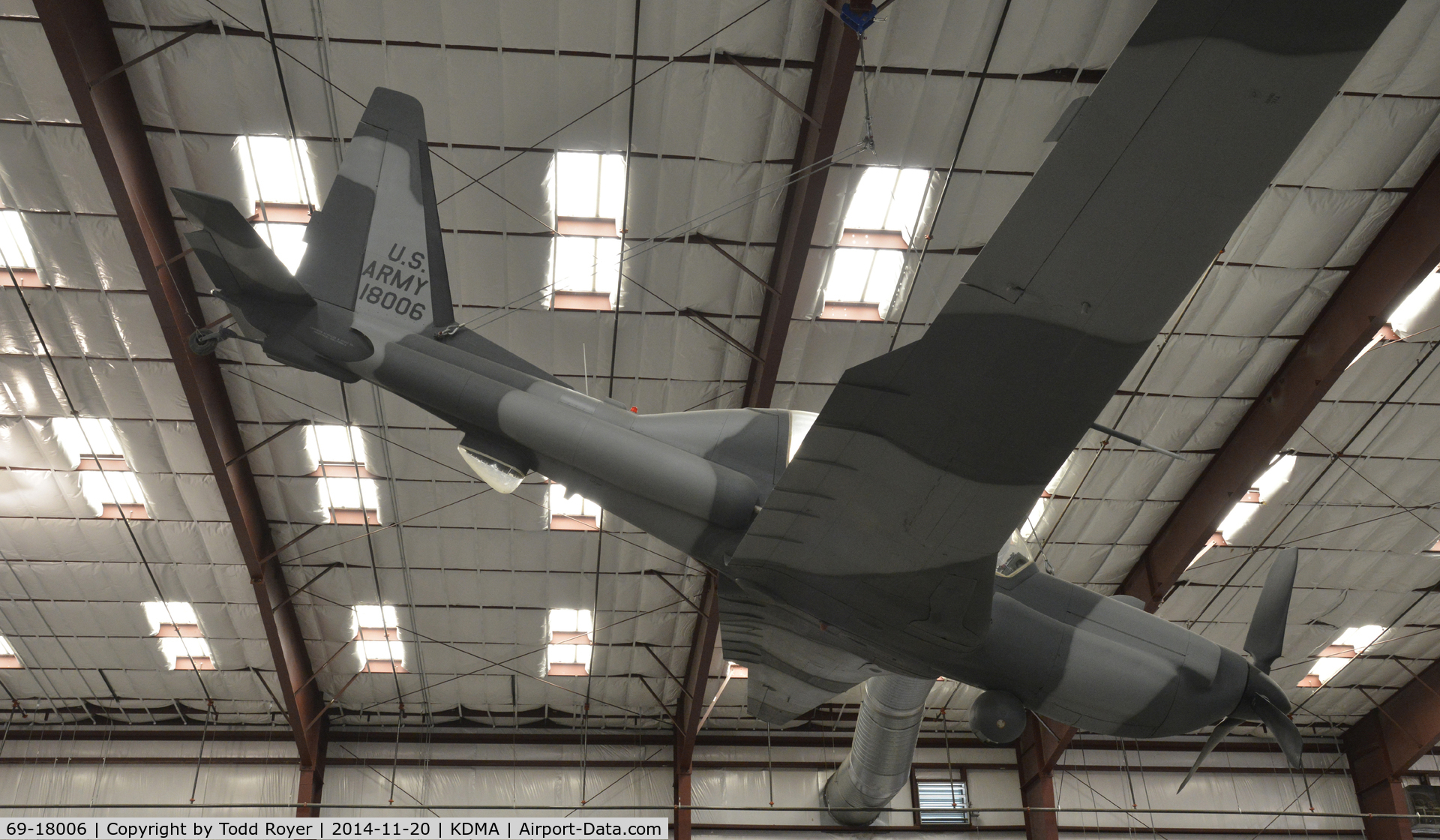 69-18006, 1969 Lockheed YO-3A Quiet Star C/N 007, On display at the Pima Air and Space Museum