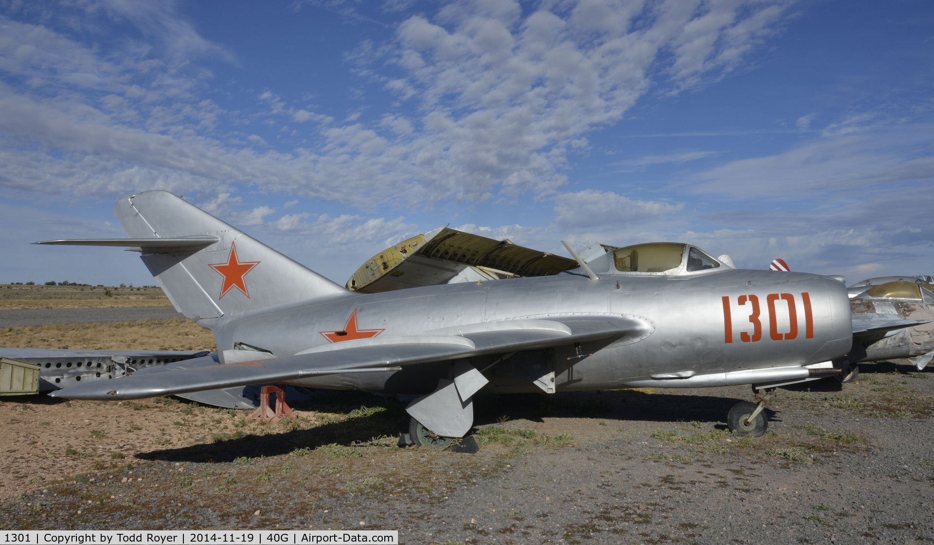 1301, Mikoyan-Gurevich MiG-15 C/N 5058, On display at the Planes of Fame Valle location