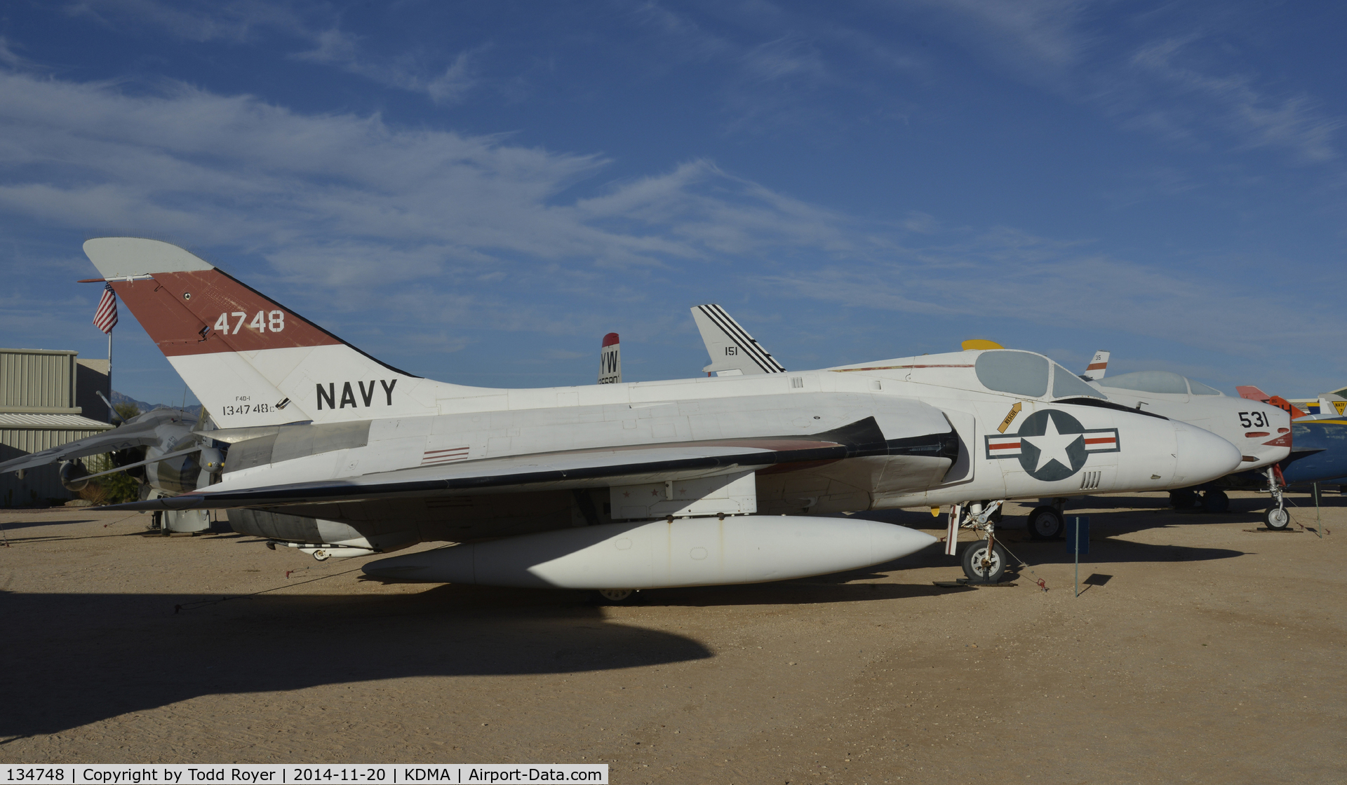 134748, Douglas F-6A Skyray C/N 10342, On display at the Pima Air and Space Museum