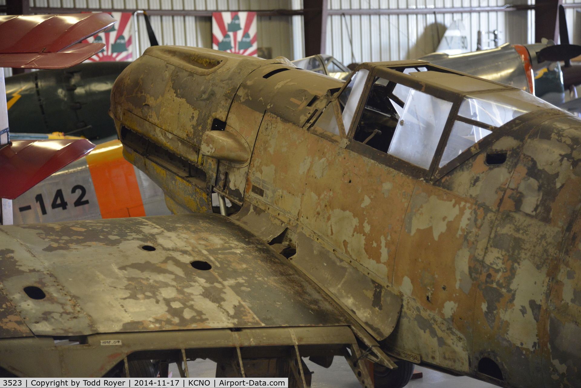 3523, 1939 Messerschmitt Bf-109E-7 C/N 3523, On Display at the Planes of Fame Chino location