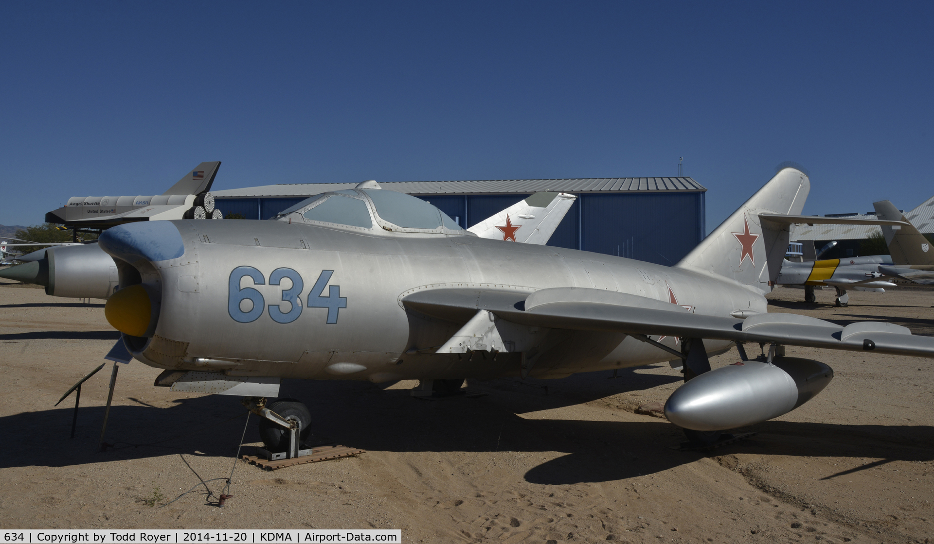 634, Mikoyan-Gurevich MiG-17PF C/N 1D-0634, On display at the Pima Air and Space Museum
