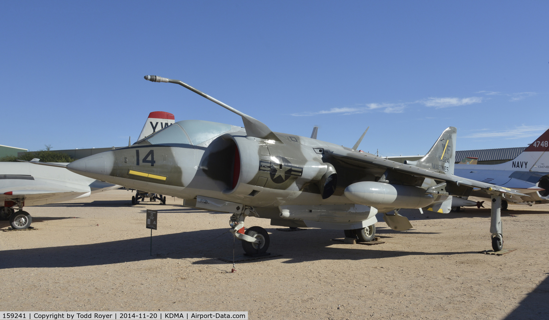 159241, Hawker Siddeley AV-8A Harrier C/N 712172, On display at the Pima Air and Space Museum