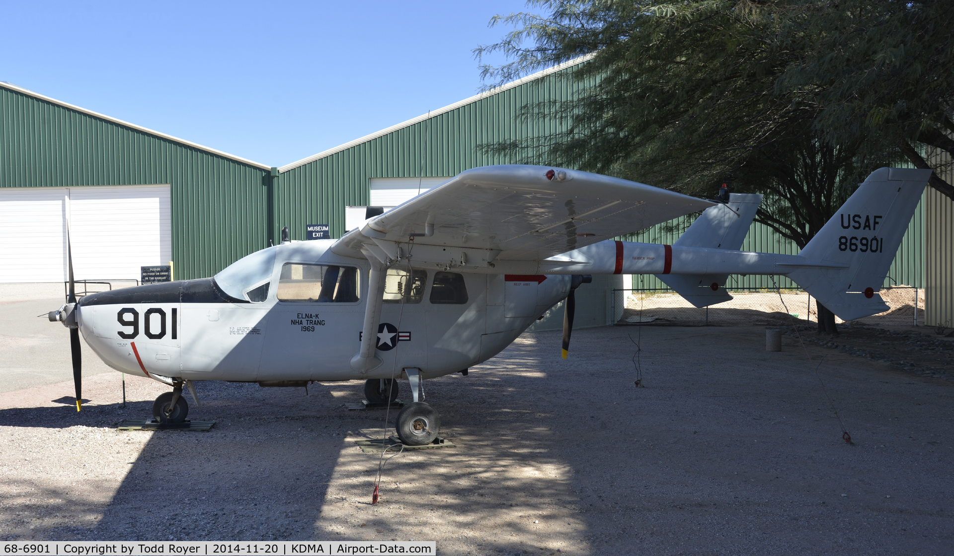68-6901, Cessna O-2A Super Skymaster Super Skymaster C/N 337M-0190, On display at the Pima Air and Space Museum
