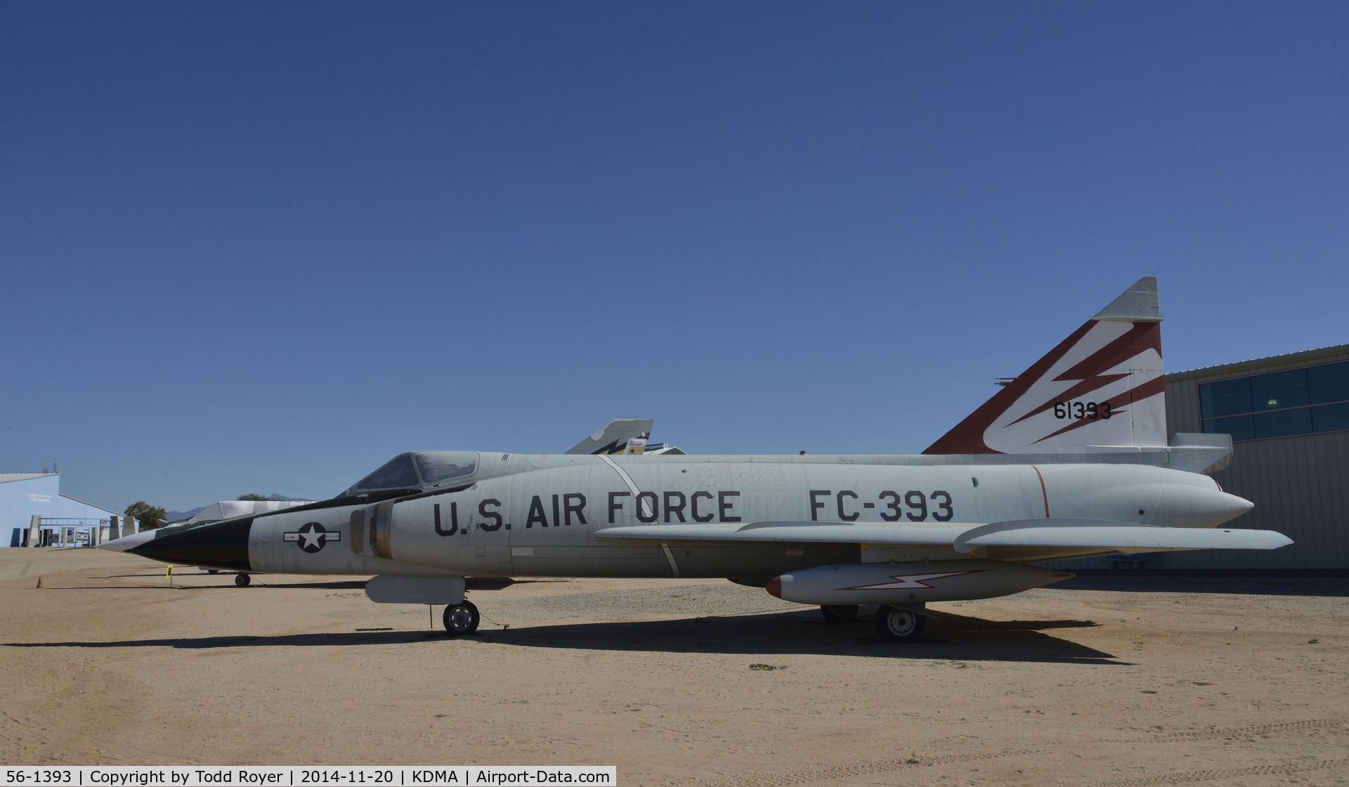 56-1393, 1956 Convair F-102A Delta Dagger C/N 8-10-340, On display at the Pima Air and Space Museum