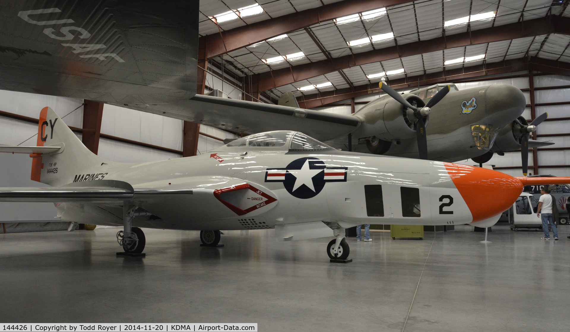 144426, Grumman RF-9J Cougar C/N 110, On display at the Pima Air and Space Museum