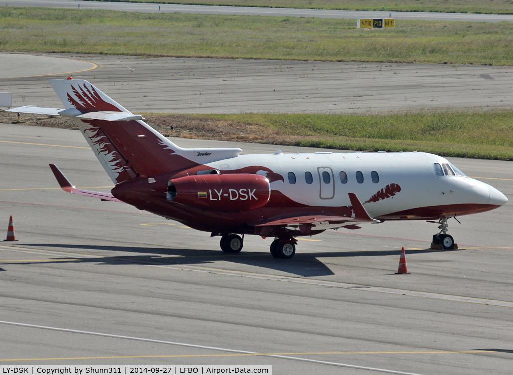 LY-DSK, 2006 Raytheon Hawker 850XP C/N 258811, Parked at the General Aviation area...