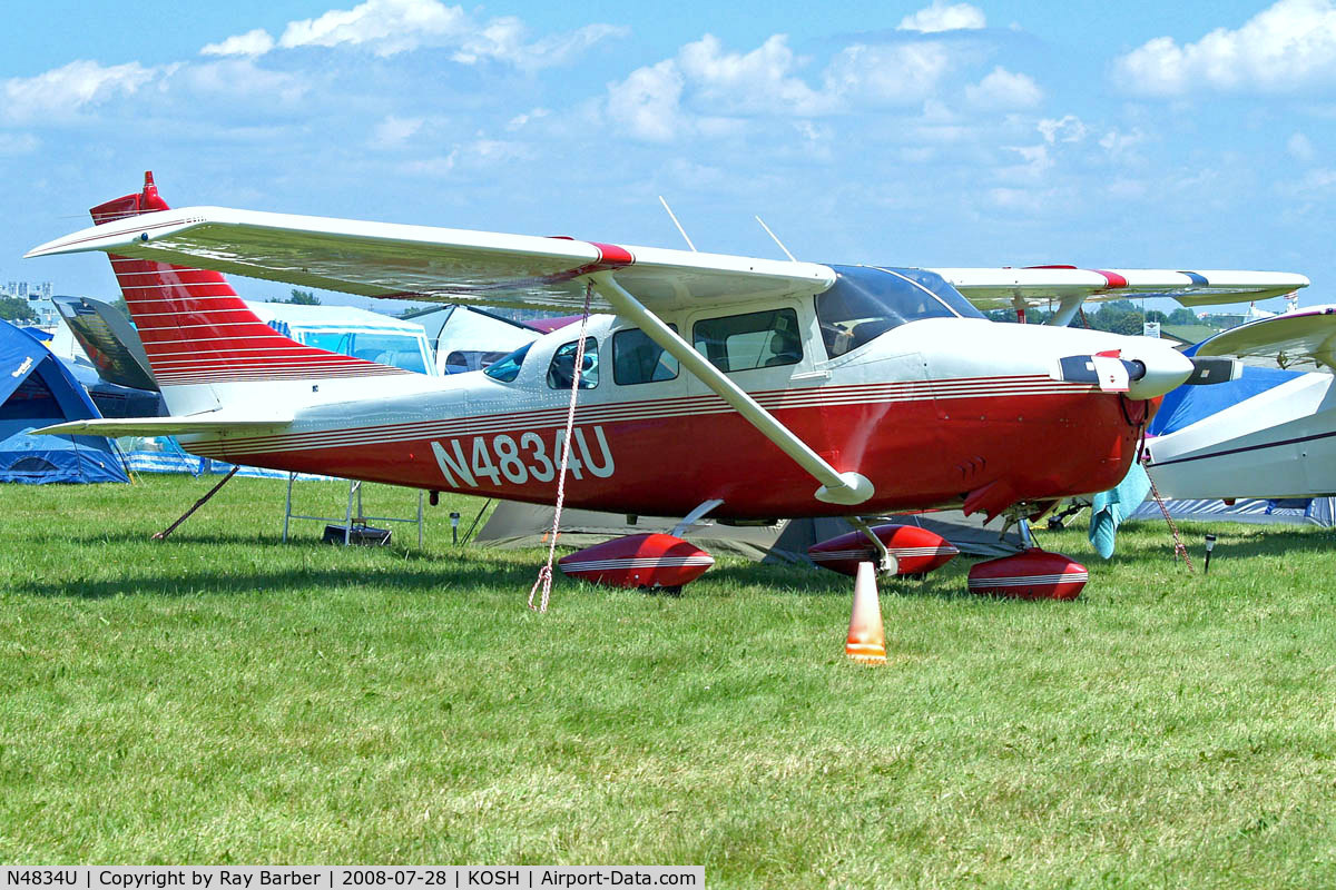 N4834U, 1963 Cessna 210-5A(205A) C/N 205-0534, Cessna 205A [205-0534] Oshkosh-Wittman Regional~N 28/07/2008