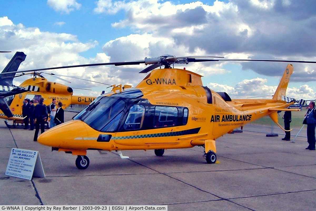 G-WNAA, 2000 Agusta A-109E Power C/N 11090, Agusta A-109E Power [11090] (Warwickshire and Northamptonshire Air Ambulance) Duxford~G 23/09/2003