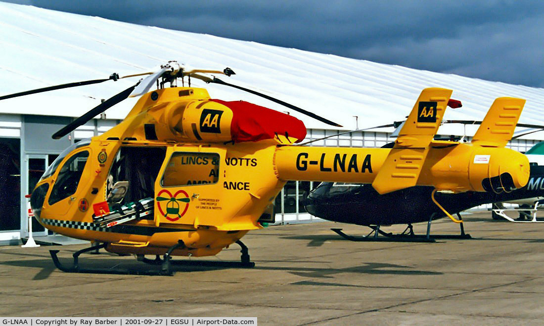 G-LNAA, 2000 McDonnell Douglas MD-900 Explorer C/N 900-00074, McDonnell-Douglas MD-902 Explorer [900-00074] (Linc & Notts Air Ambulance) Duxford~G 27/09/2001
