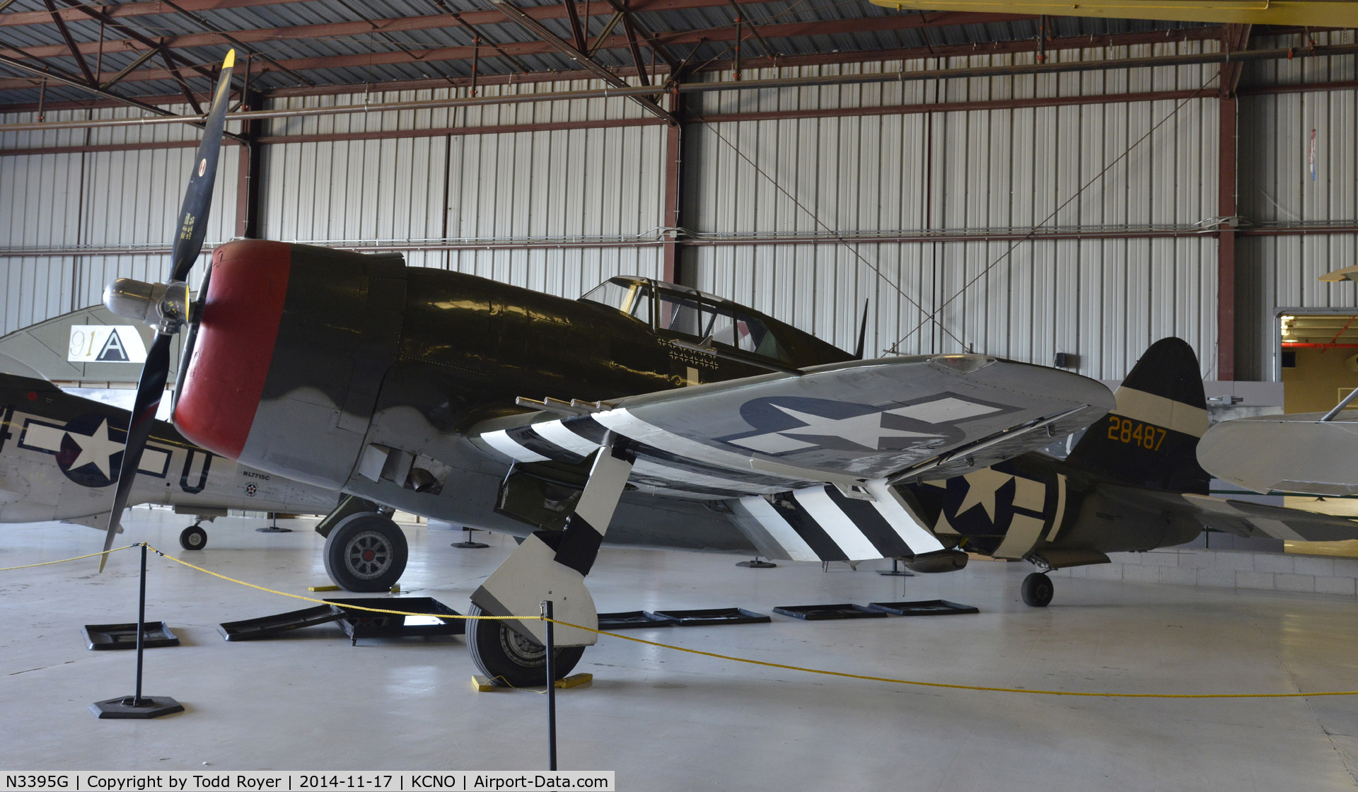 N3395G, 1942 Republic P-47G-15-CU Thunderbolt C/N 42-25254, On display at the Planes of Fame Chino location