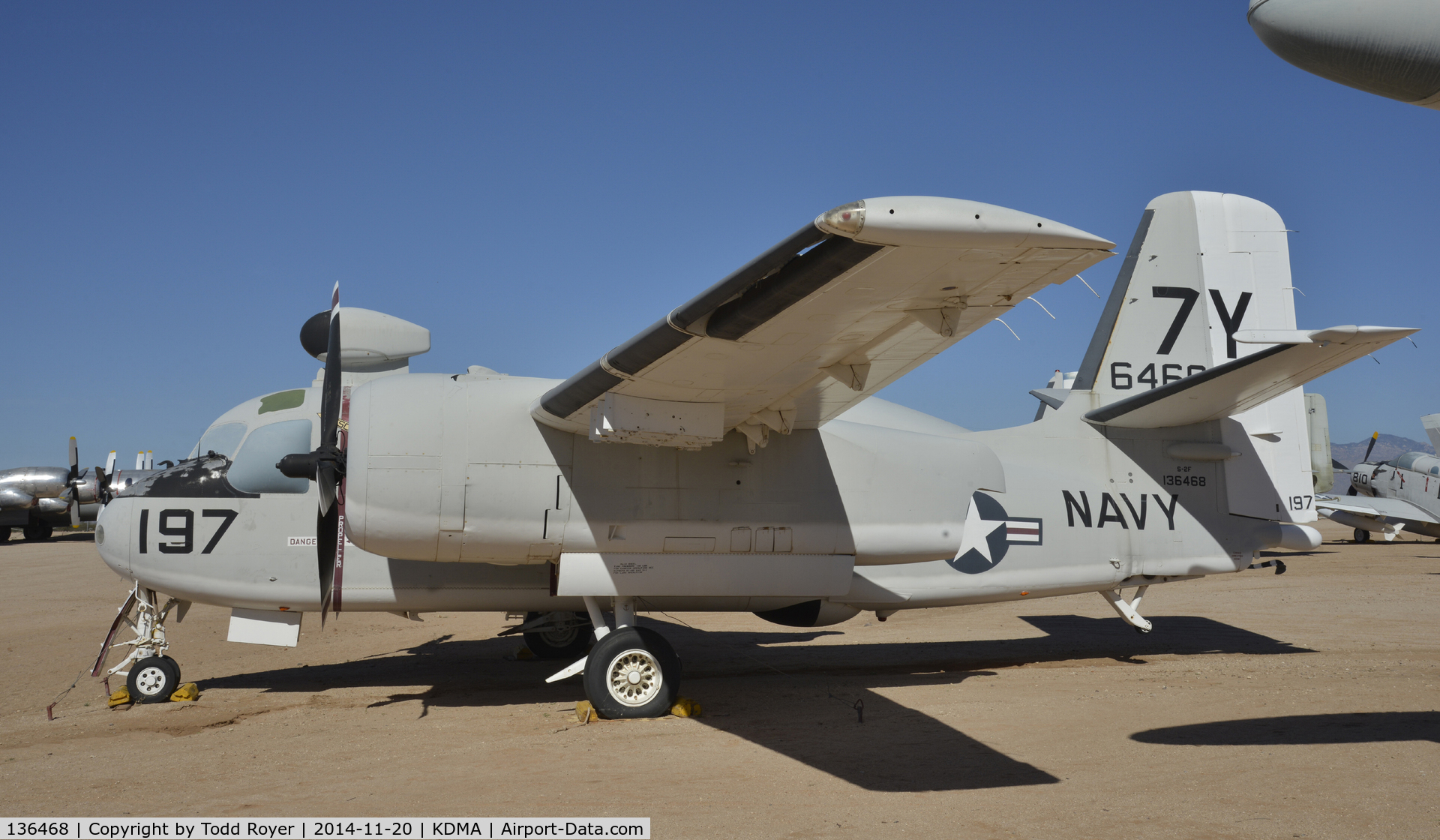 136468, Grumman S-2A Tracker C/N 377, On display at the Pima Air and Space Museum