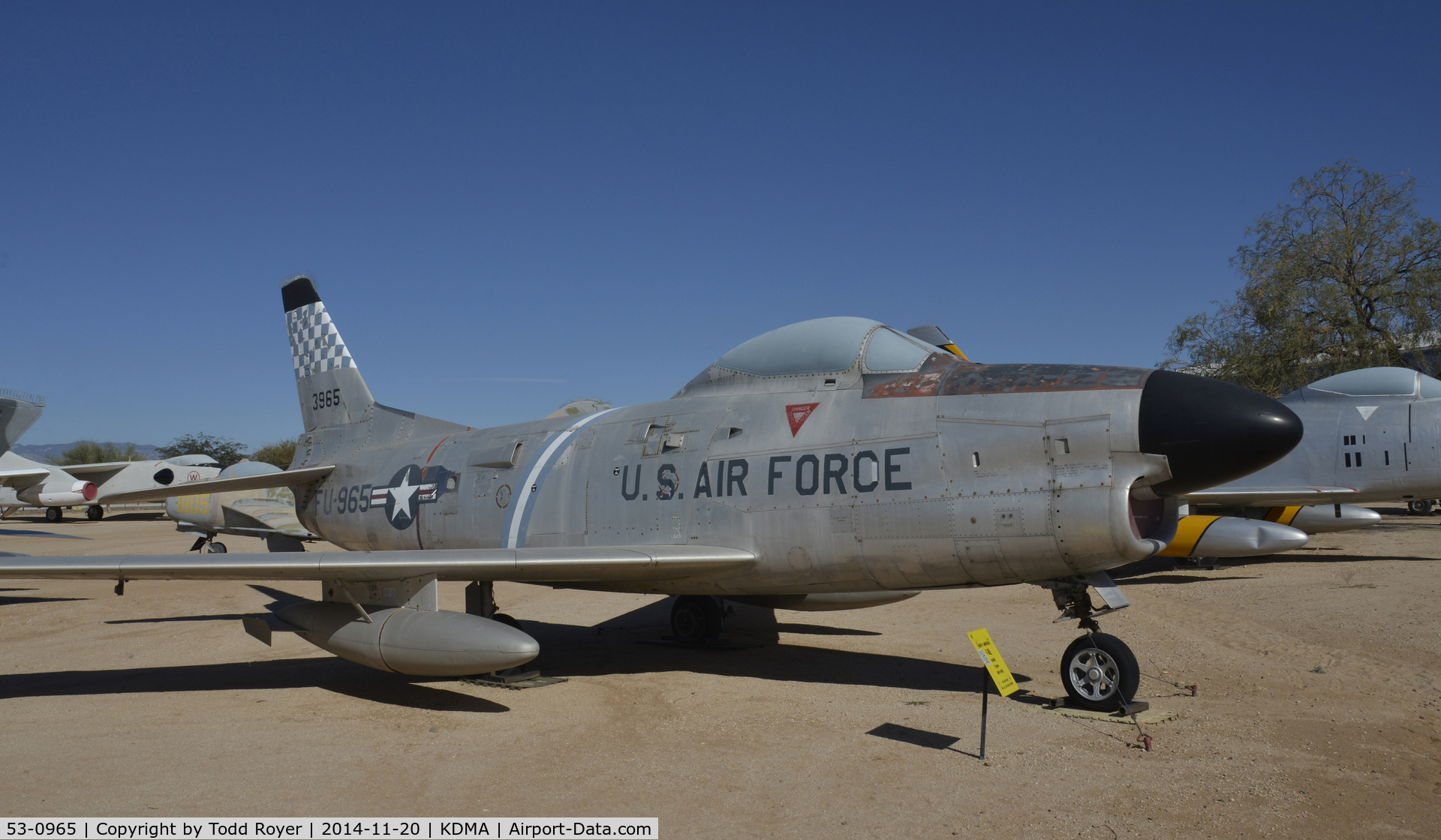 53-0965, 1953 North American F-86L Sabre C/N 201-409, On display at the Pima Air and Space Museum