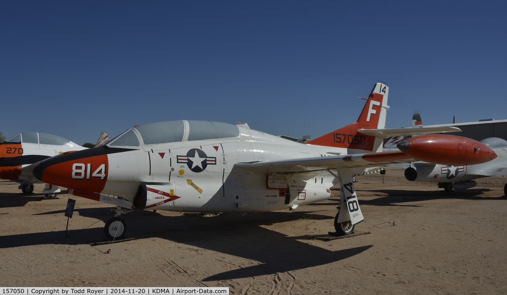 157050, Rockwell T-2C Buckeye C/N 332-21, On display at the Pima Air and Space Museum