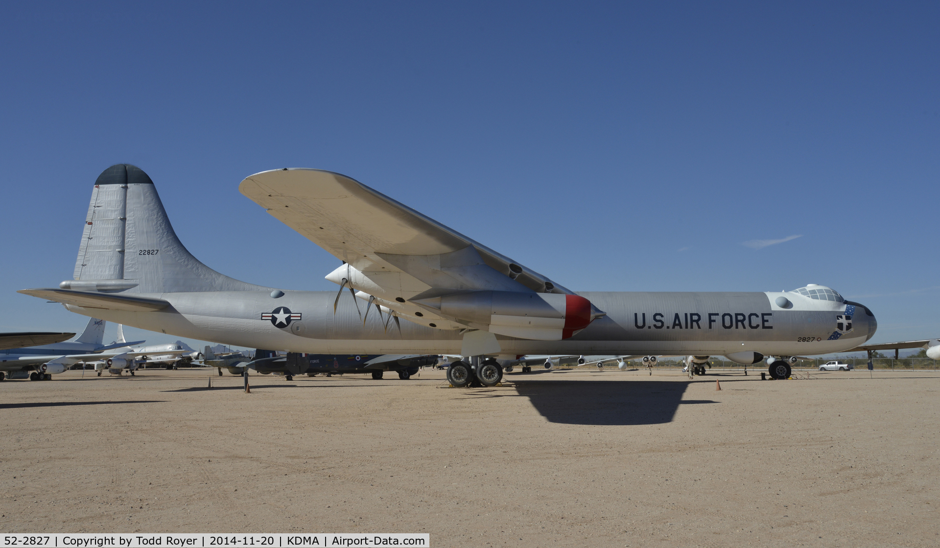 52-2827, 1952 Convair B-36J-10-CF Peacemaker C/N 383, On display at the Pima air and Space Museum