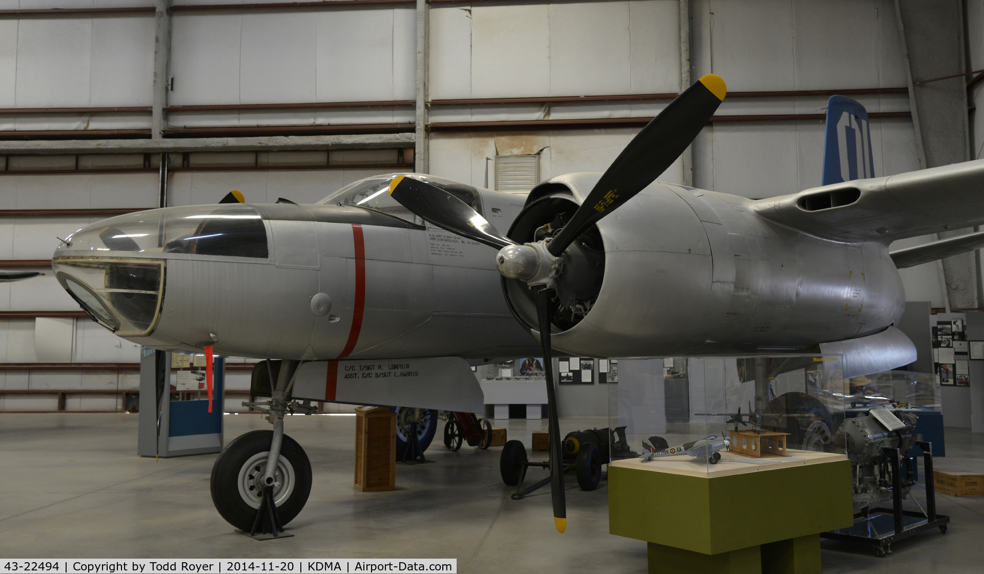 43-22494, 1943 Douglas A-26C Invader C/N 18641, On display at the Pima Air and Space Museum