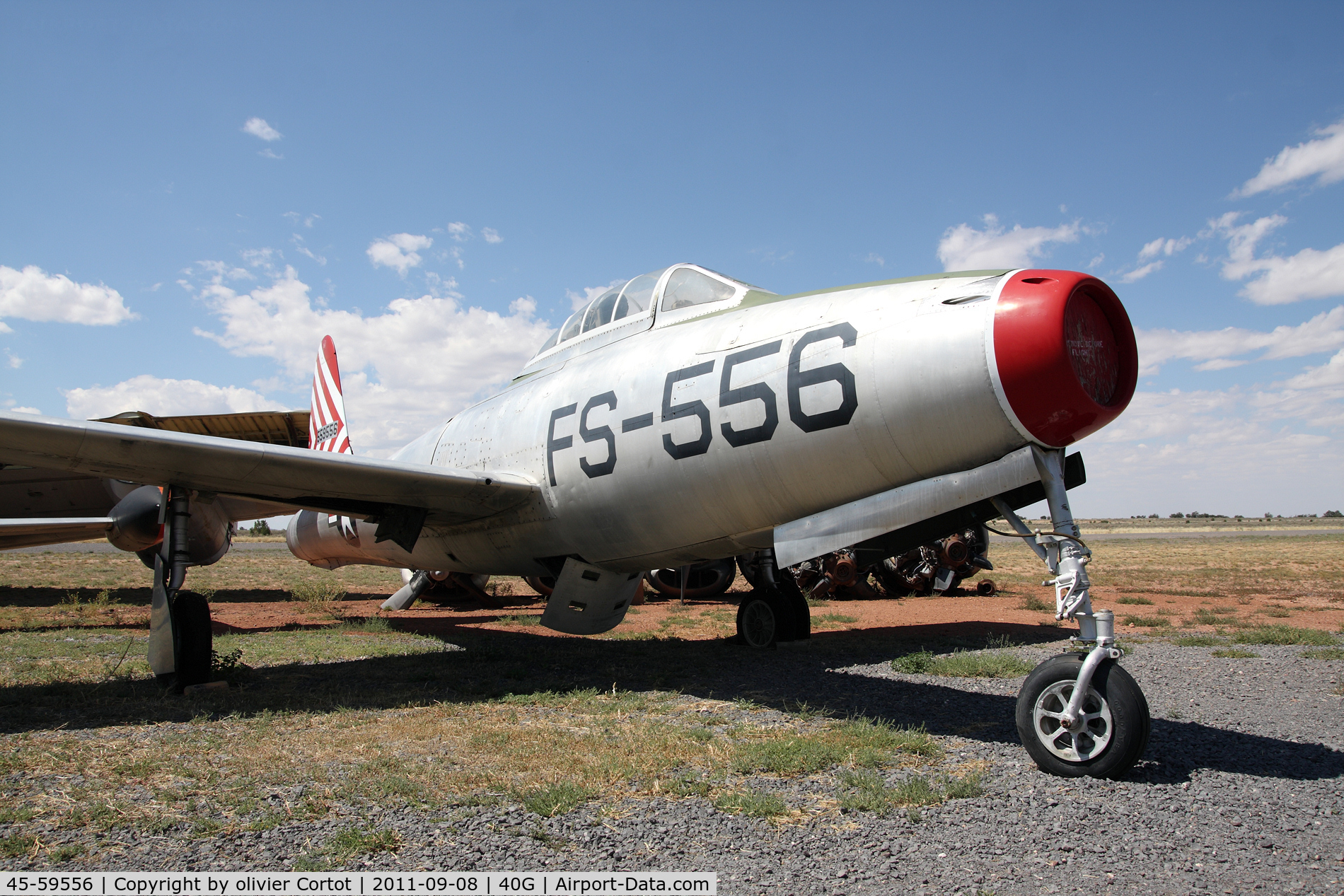 45-59556, Republic F-84B-11-RE Thunderjet C/N Not found 45-59556, Early Thunderjet, Planes of fame museum