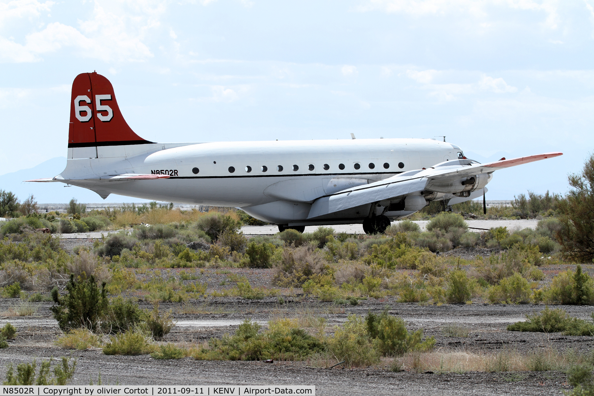 N8502R, 1981 Douglas C-54E Skymaster (DC-4) C/N 27367, hidden in Wendover, AZ