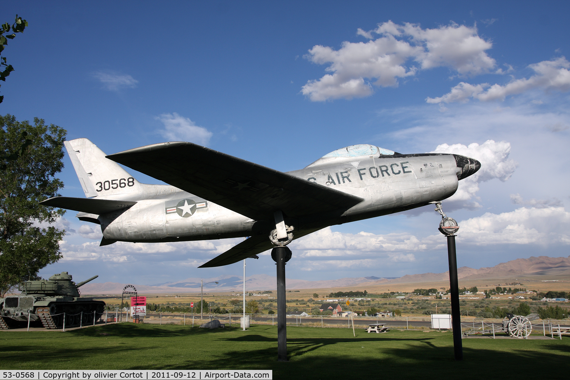 53-0568, 1953 North American F-86L Sabre C/N 201-12, veterans park, Winnemucca