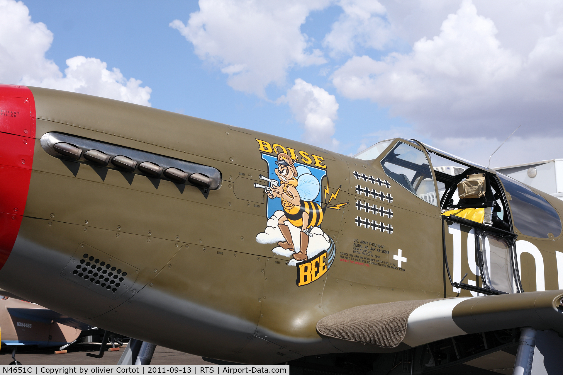 N4651C, 1943 North American P-51C-10 Mustang C/N 104-26688, nose art