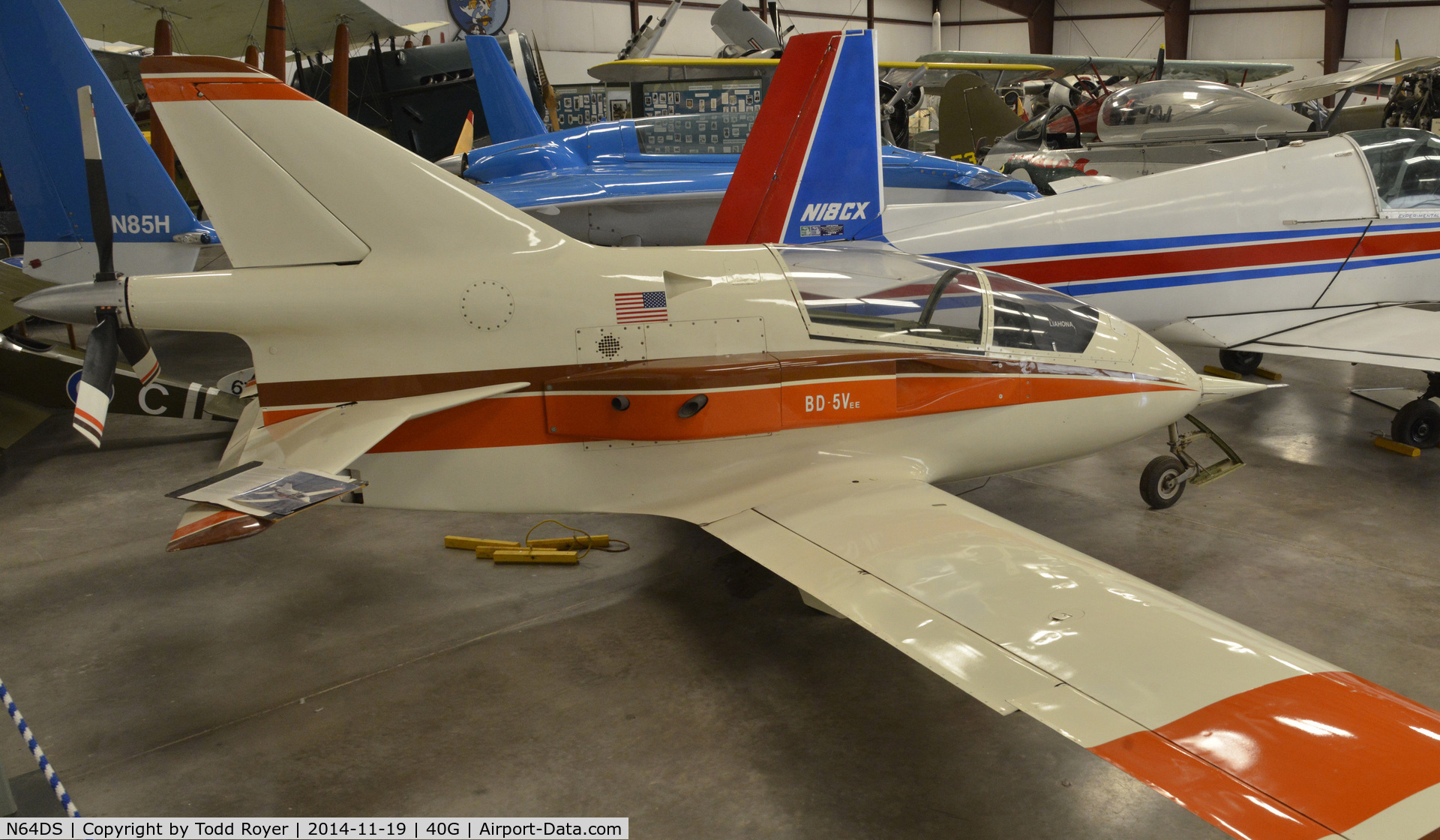 N64DS, Bede BD-5VEE C/N 1154, On display at the Planes of Fame Valle location