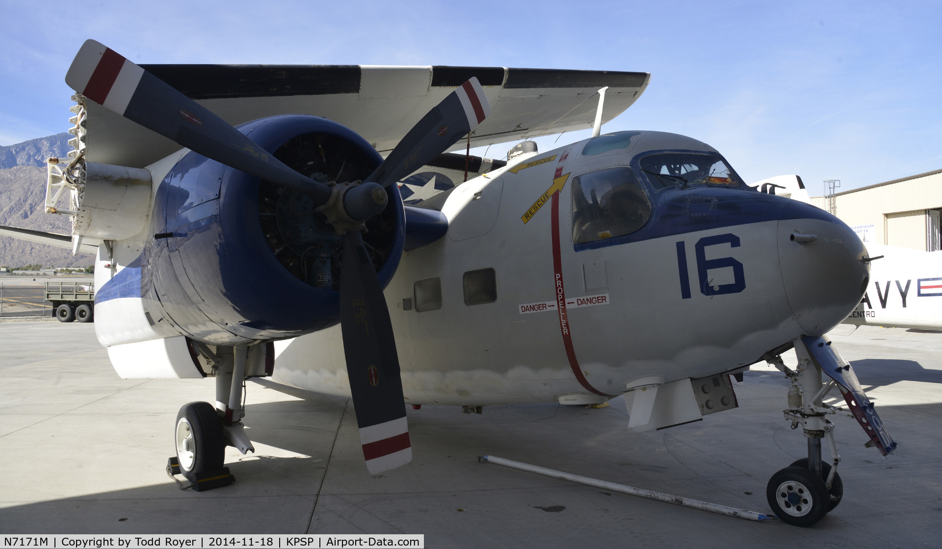 N7171M, Grumman C-1A Trader C/N G-96-78, On display at the Palm Springs Air Museum