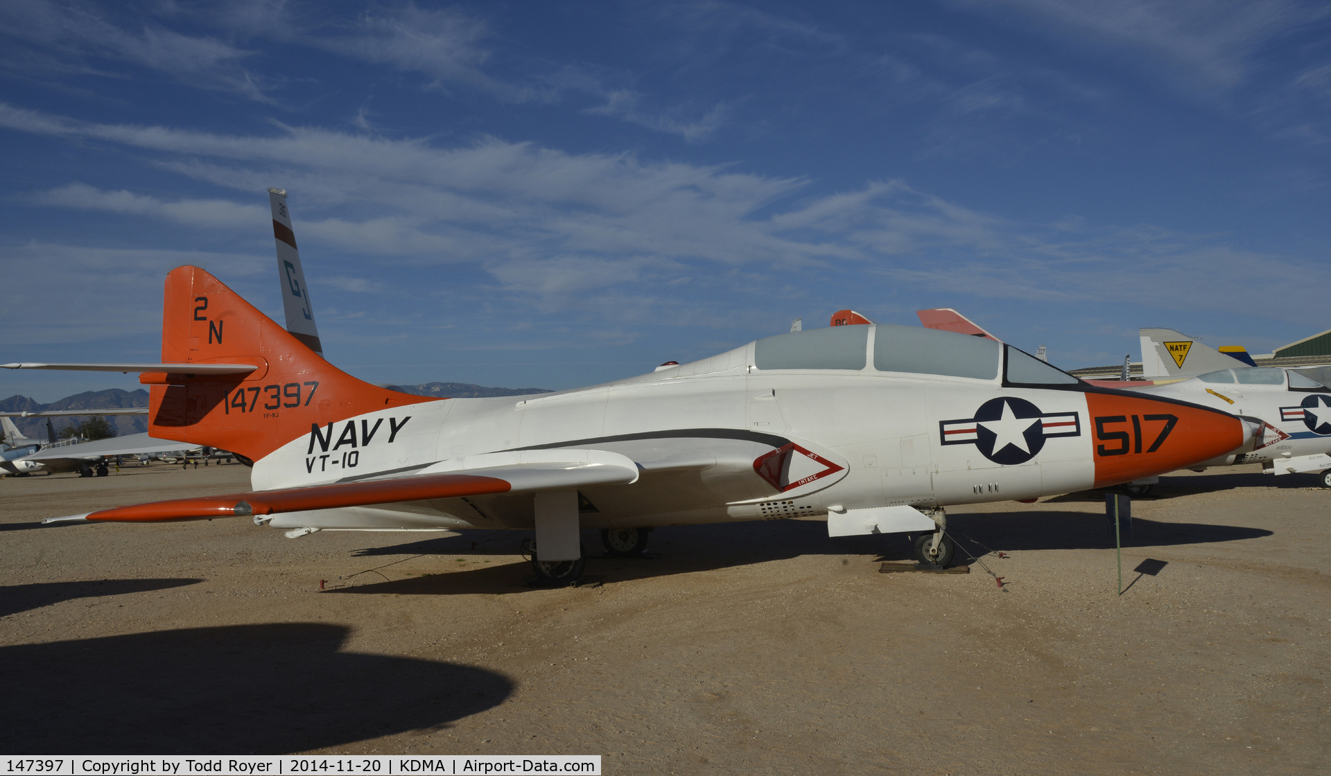 147397, 1962 Grumman TF-9J Cougar C/N 367, On display at the Pima Air and Space Museum
